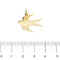 Pendentif Dodo - Pendentif hirondelle en or jaune 18 ct 58 Facettes 40649