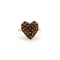 Bague Bague cœur vintage en or jaune 18k et grenats pavés 58 Facettes A20047