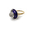 Bague 52.5 Art déco - Bague en or blanc et or jaune 18K émail bleu et diamants 58 Facettes
