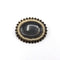 Broche Broche victorienne de deuil en or 14K avec cheveux, perles et jais 58 Facettes