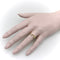 Bague 54 Bague alliance contournée en or jaune 14K avec diamants 58 Facettes
