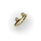 Bague 54 Bague alliance contournée en or jaune 14K avec diamants 58 Facettes