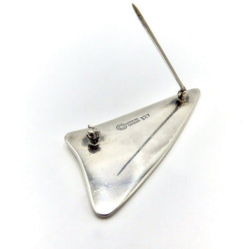 Broche Georg Jensen - Broche triangulaire n° 327 en argent sterling 58 Facettes