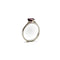 Bague 56 Bague cœur en or blanc 18k avec grenat 58 Facettes