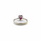 Bague 56 Bague cœur en or blanc 18k avec grenat 58 Facettes