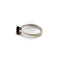 Bague 56 Bague cœur en or blanc 18k avec grenat 58 Facettes