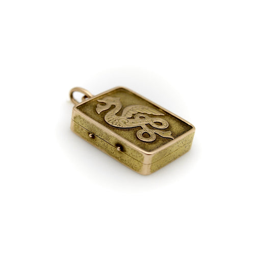 Pendentif Pendentif médaillon victorien celte rectangulaire en or 14K 58 Facettes