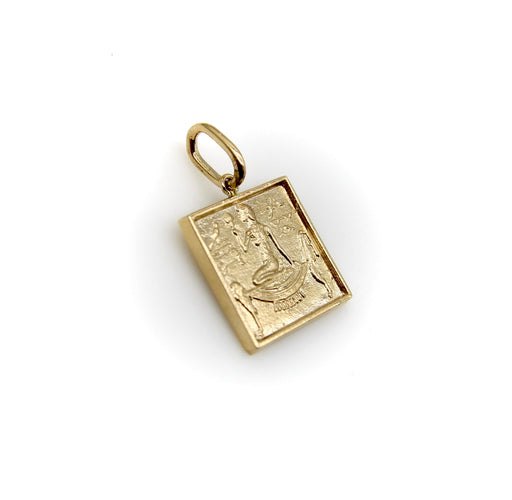 Pendentif Pendentif ingot carré style Egyptian Revival en or 14K 58 Facettes