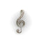 Pendentif Vintage - Pendentif clé de sol en or blanc 18k et diamants 58 Facettes