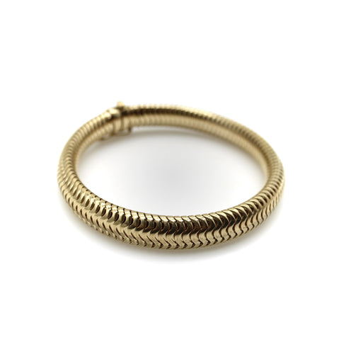 Bracelet Bracelet chaîne serpent épaisse vintage en or jaune 14K 58 Facettes A2001J