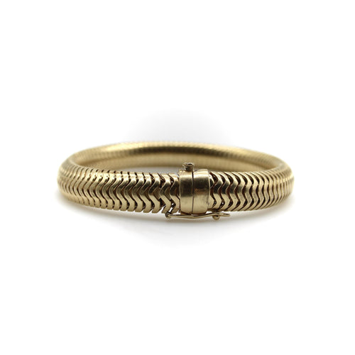Bracelet Bracelet chaîne serpent épaisse vintage en or jaune 14K 58 Facettes A2001J
