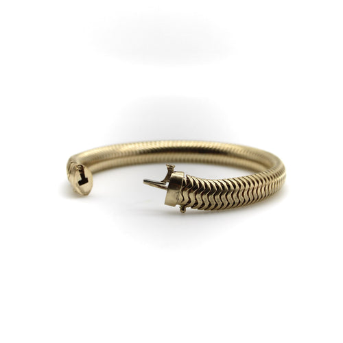 Bracelet Bracelet chaîne serpent épaisse vintage en or jaune 14K 58 Facettes A2001J