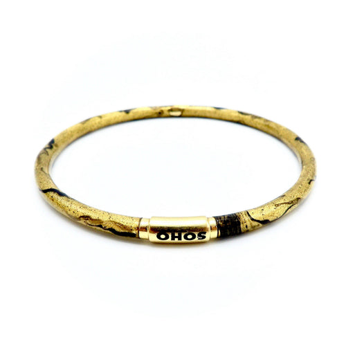 Bracelet SOHO - Bracelet jonc en or 18K et émail 58 Facettes