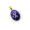Pendentif Fabergé - Pendentif médaillon en or 18k, diamants et émail guilloché 58 Facettes