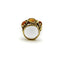 Bague 54 Bague briar patch en or jaune 14k et opales de feu 58 Facettes A1001J