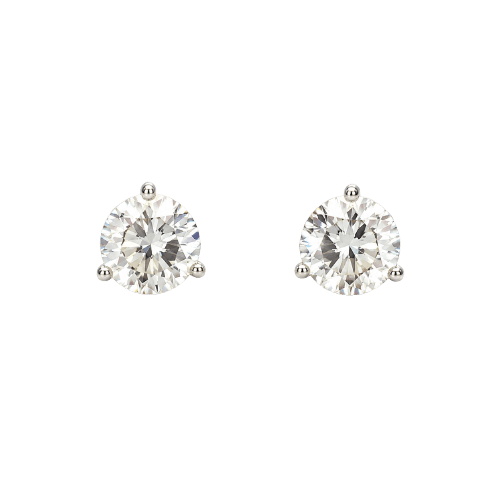 Boucles d'oreilles Boucles d'oreilles puces en or 14K et diamants GIA 58 Facettes UN0125