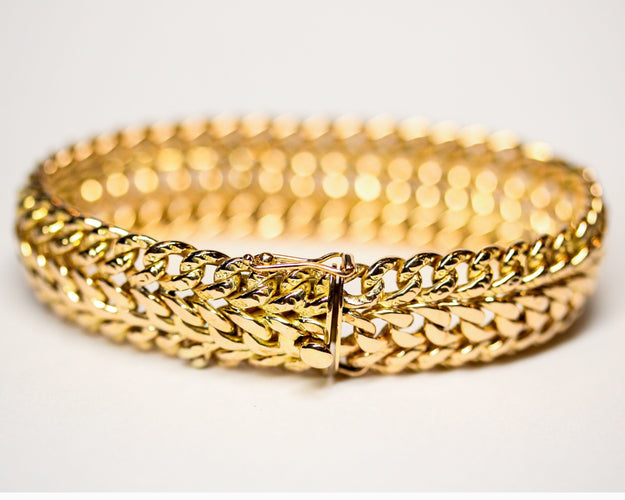 Bracelet Bracelet maille américaine en or rose 750 58 Facettes A12025