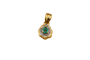 Pendentif Pendentif floral en or jaune 18 carats avec émeraude et diamants 58 Facettes 3896