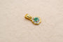 Pendentif Pendentif floral en or jaune 18 carats avec émeraude et diamants 58 Facettes 3896