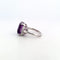 Bague 50 Bague en or blanc 18 kt avec améthyste et diamants 58 Facettes