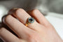 Bague 49 Bague ovale bicolore en or jaune 18 carats, saphir et diamants 58 Facettes 3916