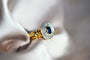 Bague 49 Bague ovale bicolore en or jaune 18 carats, saphir et diamants 58 Facettes 3916
