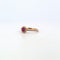 Bague 51 Bague en or jaune 18 kt avec rubis et diamants 58 Facettes