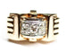 Bague 57 Bague Tank 1940 en or jaune 750 et diamants 58 Facettes A11970