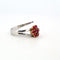 Bague 57 Bague en or jaune et blanc 18 ct avec rubis et diamants 58 Facettes
