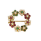 Broche Broche couronne - Broche en or jaune 18 carats avec diamants, émeraudes et rubis 58 Facettes BO/250034