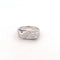 Bague 54 Bague satinée en or blanc 18 kt avec diamants taille brillant 58 Facettes