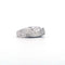 Bague 54 Bague satinée en or blanc 18 kt avec diamants taille brillant 58 Facettes