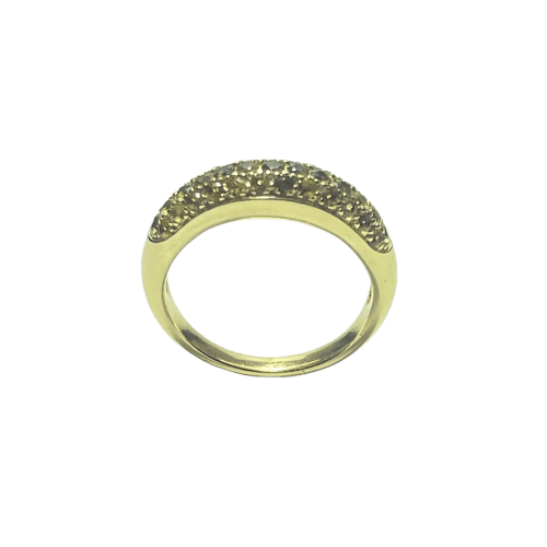 Bague 53.5 Bague pavée en or jaune 18 carats 5,84 g 58 Facettes 260027