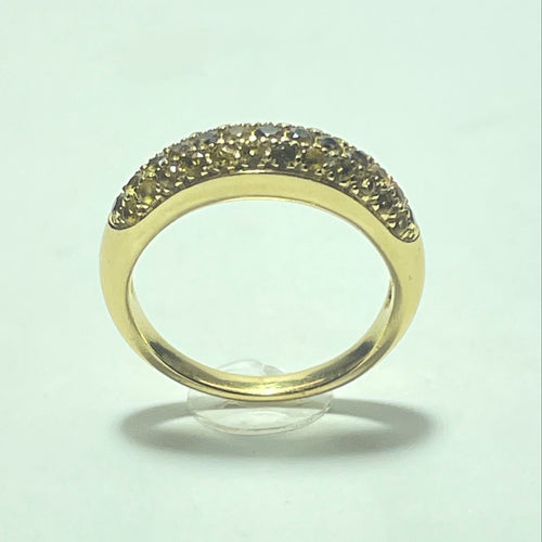 Bague 53.5 Bague pavée en or jaune 18 carats 5,84 g 58 Facettes 260027