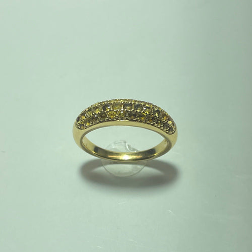 Bague 53.5 Bague pavée en or jaune 18 carats 5,84 g 58 Facettes 260027