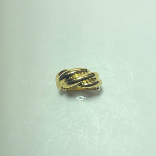 Bague 50 Bague large entrelacée en or jaune 18 carats 58 Facettes 260052