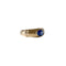 Bague 53 Bague saphir cabochon en or jaune 18 carats - Années 1980 58 Facettes BIJ133