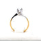 Bague 52 Bague solitaire bicolore - Diamant 0,23 ct en or 18 K 58 Facettes