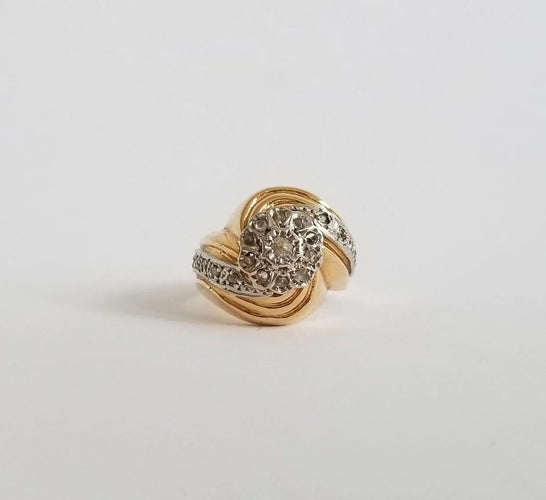 Bague 56 Bague tourbillon diamants 0.56 carats 58 Facettes