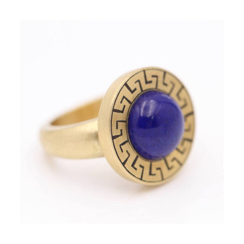 Bague AZTECA - Bague en or jaune 18 kt avec lapis-lazuli 58 Facettes UKD102946JC
