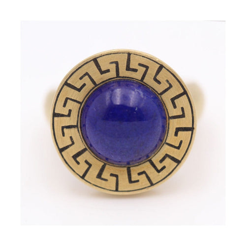 Bague AZTECA - Bague en or jaune 18 kt avec lapis-lazuli 58 Facettes UKD102946JC