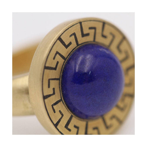 Bague AZTECA - Bague en or jaune 18 kt avec lapis-lazuli 58 Facettes UKD102946JC