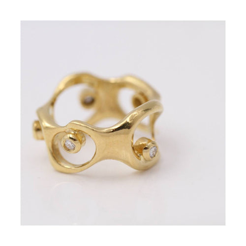 Bague DALI - Bague en or jaune 18 kt et diamants 58 Facettes UKD359541JC