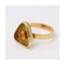 Bague Bague - Cabochon citrine 4 mm en or jaune 18 ct 58 Facettes UKD359543JC