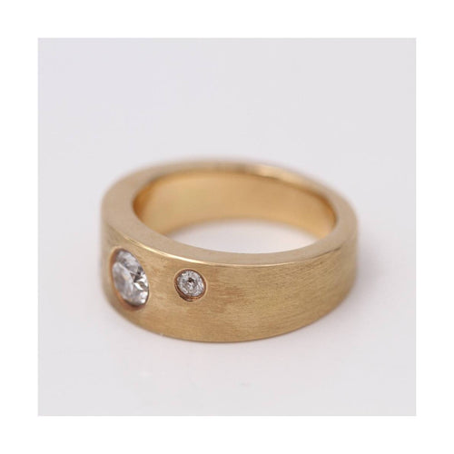 Bague J.Cayellas - Bague unisexe en or jaune 18 ct et diamants 0,70 ct 58 Facettes UKD359554JC
