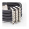 Bague Bague - Or blanc 18 kt, caoutchouc et diamants 58 Facettes UKD359663LF