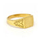 Bague Bague chevalière carrée en or jaune 18 kt 58 Facettes UKD359736LF