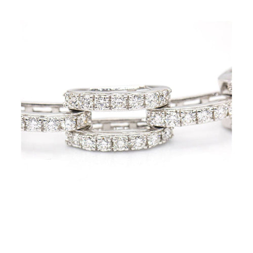 Bracelet CLASS - Bracelet maillons en or blanc 18 kt et diamants 58 Facettes UKD359742LF