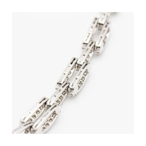 Bracelet CLASS - Bracelet maillons en or blanc 18 kt et diamants 58 Facettes UKD359742LF