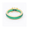 Bague Bague en or jaune 18 kt avec agate verte et diamant 58 Facettes UKD359895JC
